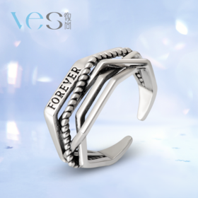 潮牌FOREVER复古银925戒指