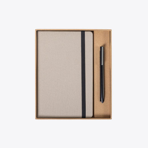 又见美物 精装笔记本商务可印logo高档办公A5文具记事本环保会议记录本礼盒套装定做封面 商品图6