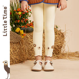 littletime女童打底裤2022秋季新款创意图形弹力休闲打底长裤外穿