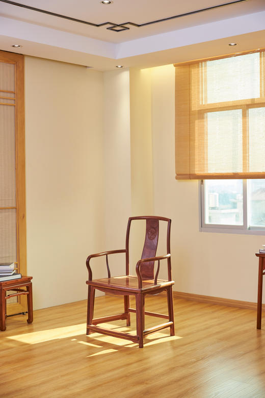 红桥红  家具严选  缅甸花梨(大果紫檀）  【王款 大扇形 南官帽椅】 商品图7