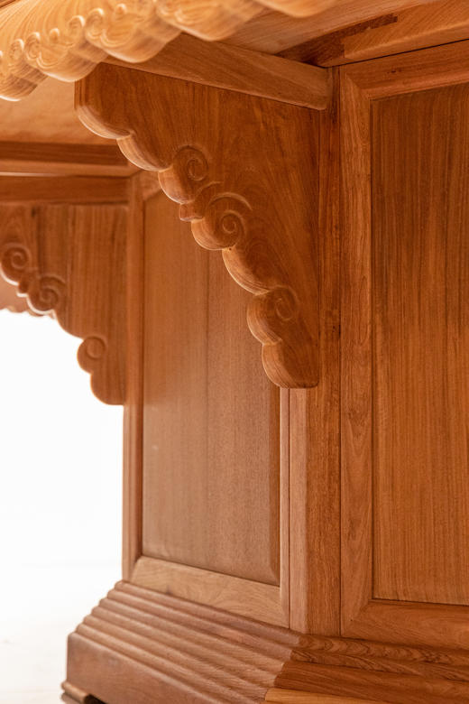 红桥红  家具严选  缅甸花梨(大果紫檀）  【320 花边底座圆餐桌】 商品图4