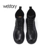 westory22年秋冬新款短靴小香风瘦瘦靴英伦马丁靴ins潮82571 商品缩略图3