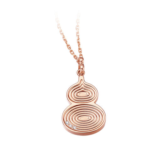 ［东方幸趣］18K玫瑰金青金石镶钻项坠#岱川 商品图1