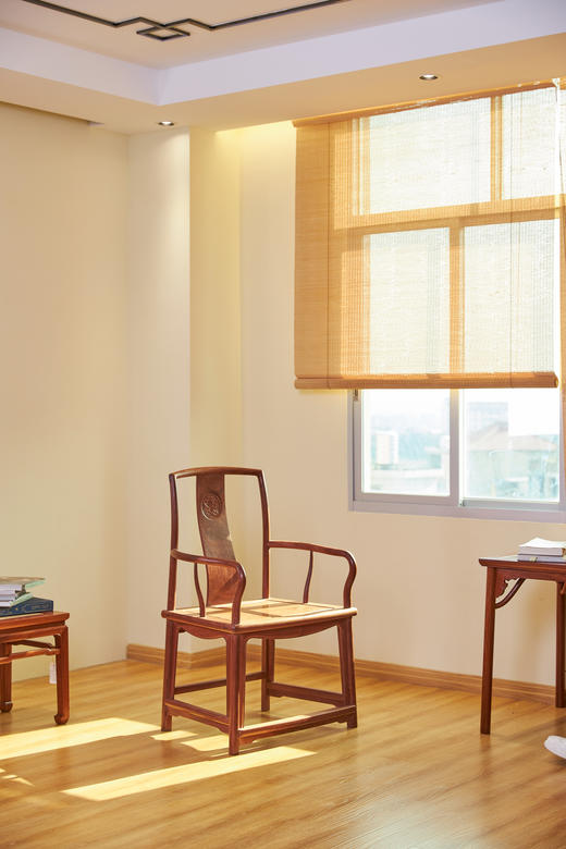 红桥红  家具严选  缅甸花梨(大果紫檀）  【王款 大扇形 南官帽椅】 商品图4