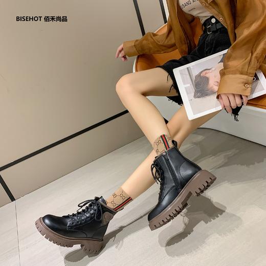 新品冬季加绒舒适百搭厚底马丁靴798B25559 商品图5