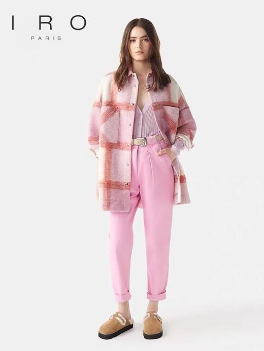 【2F】IRO 新款法式轻奢女装格纹中长款衬衫式外套 商品图0