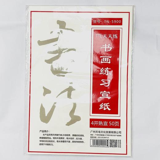天天练书画练习宣纸熟宣纸4开50页书法国画文房四宝 商品图0