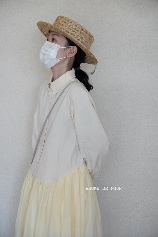 Ecole淡黄灰色法式学院风连衣裙 商品图12