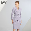 IWY/秋冬新款紫色西装西服套裙女医美工作服主持人套装白领通勤正装olC12105+S12105 商品缩略图3