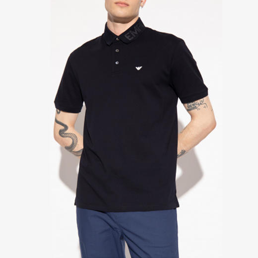 EMPORIO ARMANI 阿玛尼 男士短袖T恤 深蓝 6L1F93 1JTKZ 0920 商品图1