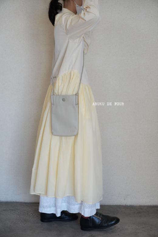 Ecole淡黄灰色法式学院风连衣裙 商品图10