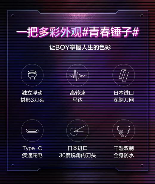 【Panasonic/松下】青春锤子往复式剃须刀男士刮胡刀RM31 商品图7