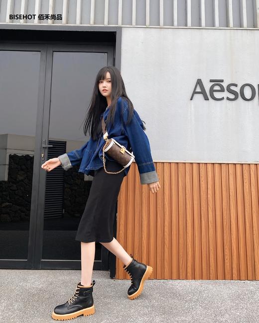 新品冬季加绒百搭时尚女马丁靴842B25548 商品图7