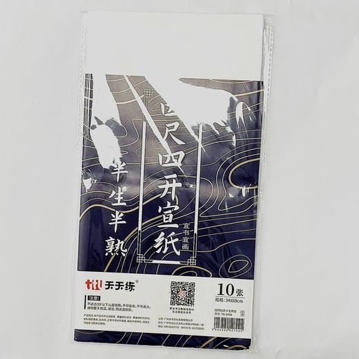 天天练四尺四开宣纸半生半熟宜书宜画10张34*69cm书法国画文房四宝 商品图0