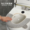 【加绒马桶坐垫】家用秋冬加厚保暖卡通马桶坐垫 可水洗手提坐便器垫圈背面防水 商品缩略图2