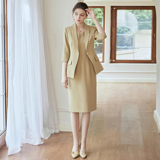 职业装气质女神范套装裙女夏季时尚气质西装两件套高端正装连衣裙 商品图3