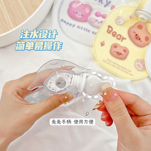 【卡通透明热水袋！超可爱】卡通注水热水袋 可爱透明3D立体暖水袋 PVC随身迷你暖手宝保暖 商品图3