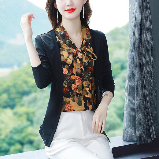 修身显瘦拼接衬衫气质减龄洋气百搭假两件KQL-335H1927 商品图5