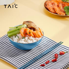 【TAIC 太可】纯钛幸福碗筷套装 轻奢中式一家三口餐具礼盒