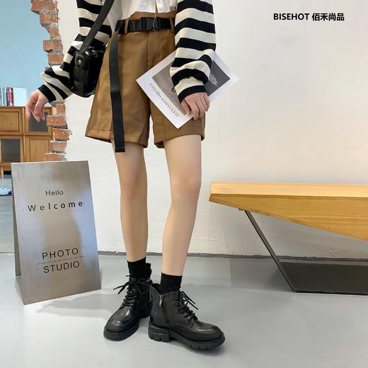 新品冬季加绒牛皮系带马丁靴846B25509 商品图5