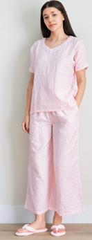 棉花糖三重纱短落肩女士素色T恤 商品图0