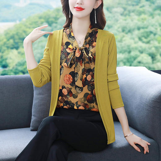 修身显瘦拼接衬衫气质减龄洋气百搭假两件KQL-335H1927 商品图0