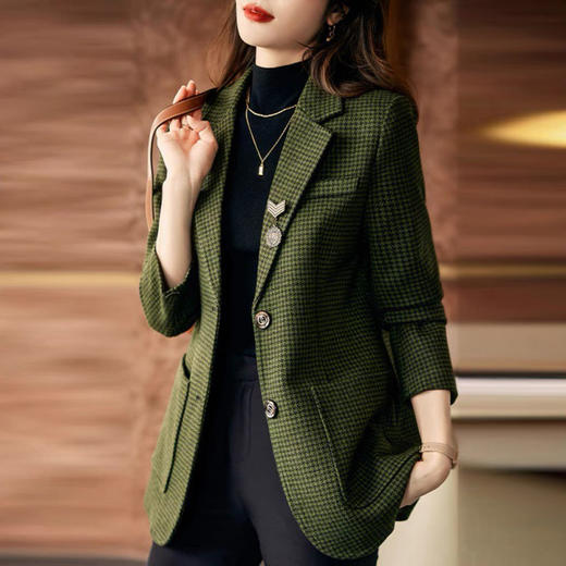名媛气质，千鸟格小西装外套新款复古西服上衣TYL9654 商品图3