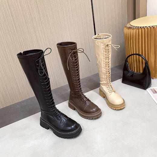 新品冬季薄绒时尚显瘦百搭高靴909B25540 商品图3