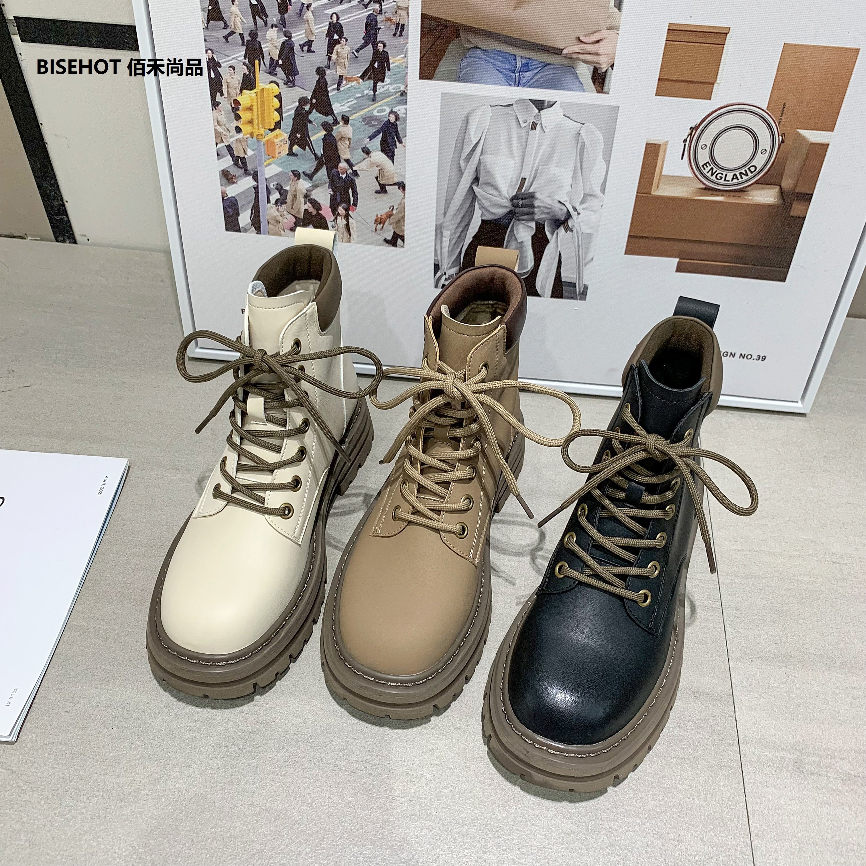 新品冬季潮流时尚百搭马丁靴798B25558