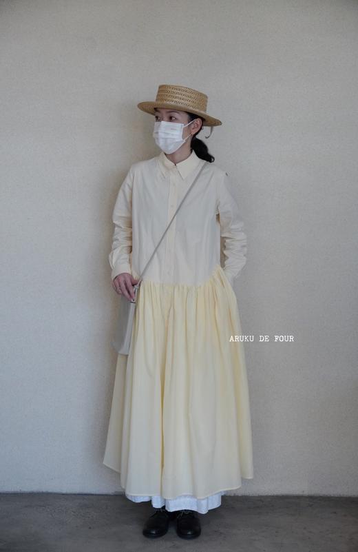 Ecole淡黄灰色法式学院风连衣裙 商品图11