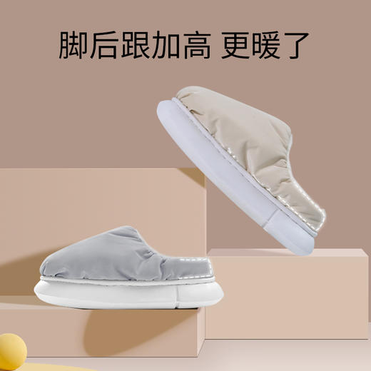 素湃 气凝胶保暖疏水厚底云感毛拖鞋 男女同款 商品图4