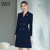 IWY/新款高端工作服职业气质女藏青色主持人上镜连衣裙美容院工作服Q768 商品缩略图2