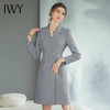IWY/新款正式场合气质连衣裙秋装灰色职业装双排扣干练工作Q768 商品缩略图1