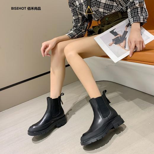 新品牛皮百搭舒适一脚蹬马丁靴846B25508（W） 商品图1