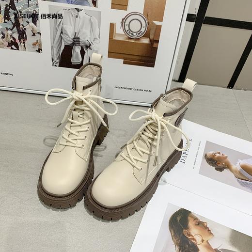 新品冬季加绒舒适百搭厚底马丁靴798B25559 商品图6