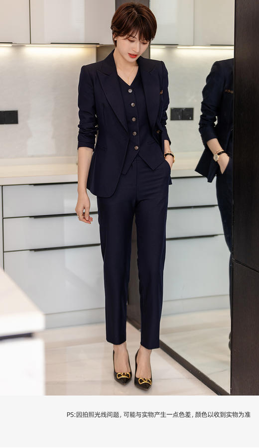 高端职业装西装套装女夏季薄款经理工装正装酒店前台气质工作服秋 商品图0