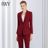 IWY/秋冬新款酒红色职业西装套装女宴会主持人商务修身正装厚款 CP11359 商品缩略图1