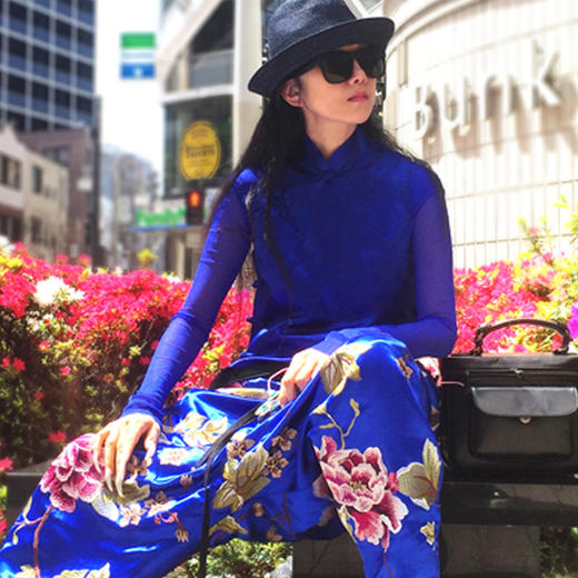 新月蓝弹力网纱T恤 | 杨丽萍老师同款 | 六色齐全 | 现货加急发 商品图8