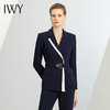 IWY藏青色休闲西装套装女夏高级感通勤长袖西服职业装气质女神范CP1593 商品缩略图2