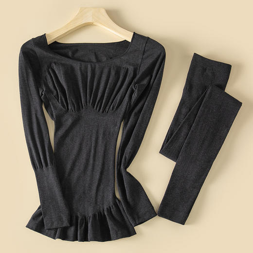 薄款紧身发热保暖衣无痕圆领塑身保暖内衣套装JYZZ8790 商品图5