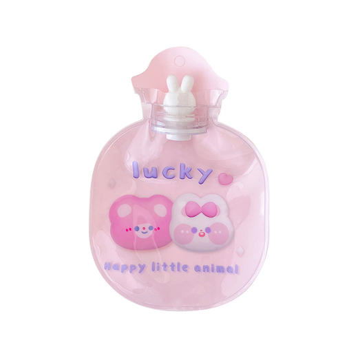 【卡通透明热水袋！超可爱】卡通注水热水袋 可爱透明3D立体暖水袋 PVC随身迷你暖手宝保暖 商品图4