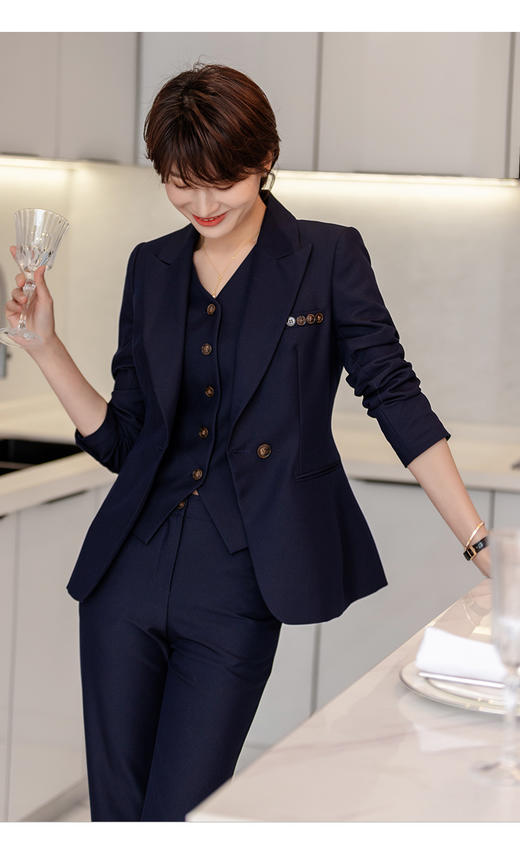 高端职业装西装套装女夏季薄款经理工装正装酒店前台气质工作服秋 商品图4