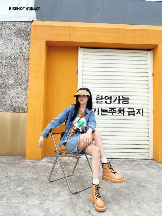 新品冬季加绒百搭时尚女马丁靴842B25548 商品图2