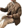 菱格棉服女冬季2023年新款面包服羽绒棉无领棉袄短款棉衣外套 商品缩略图4