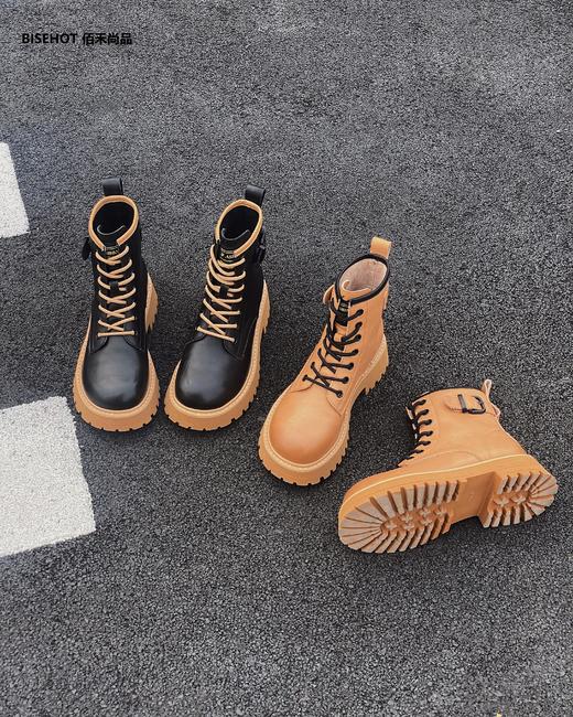 新品冬季加绒百搭时尚女马丁靴842B25548 商品图6