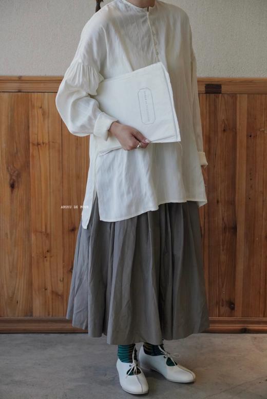 ECOLE DE CURIOSITES 条纹电力纺真丝圆领衬衫(Made in France) 商品图13