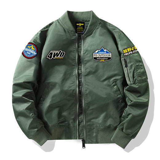 （预售）（10天内发出）2022自由基地男女款秋冬越野元素飞行夹克MA-1系列夹棉保暖外套NMJ-2001 商品图0