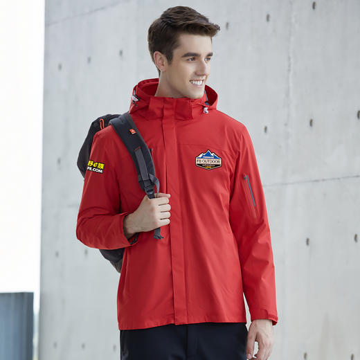 （预售）（10天内发出）自由基地秋冬新抓绒内胆两件套多功能保暖冲锋衣男女同款队服定制NMJ-2002 商品图2