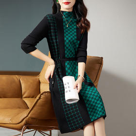 秋冬打底，百搭显瘦时尚简约宽松感针织连衣裙 HRYZ7988