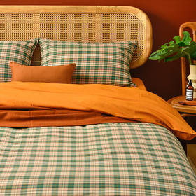 复古格纹四件套全棉秋冬床品